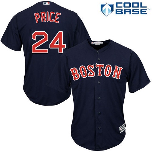 Red Sox #24 David Price Navy Blue Cool Base Stitched Youth MLB Jersey